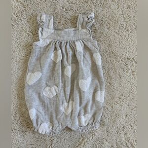 Gap Baby Grey Heart Romper - 6-12 months